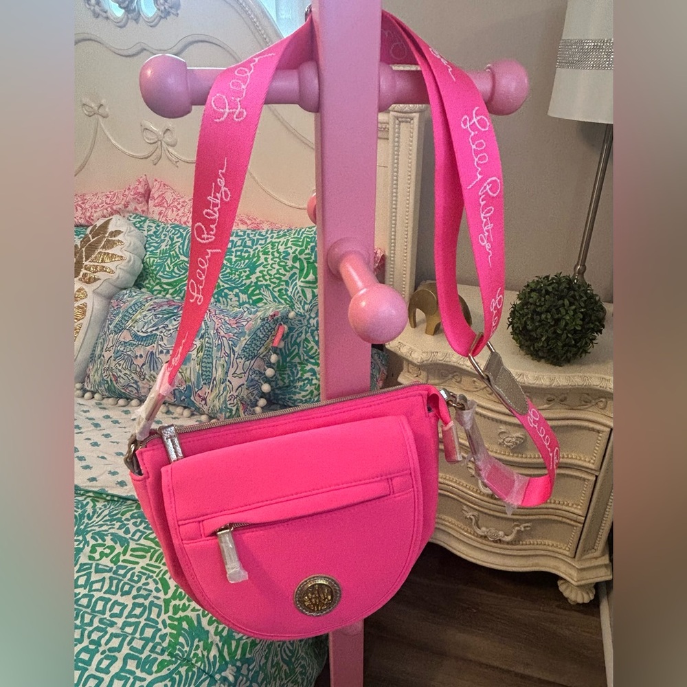 Lilly Pulitzer Giavanna  Neoprene Crossbody, Hot pink